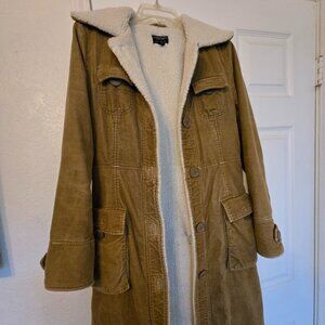 Y2K Vintage American Eagle Sherpa Long Coat Size S